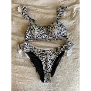 Kendall + Kylie snakeskin bikini